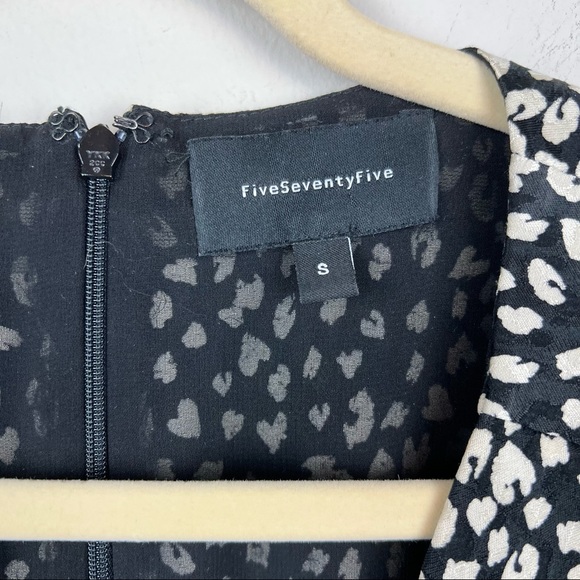 Fiveseventyfive Black and White Print Long Sleeve Blouse - Picture 5 of 8